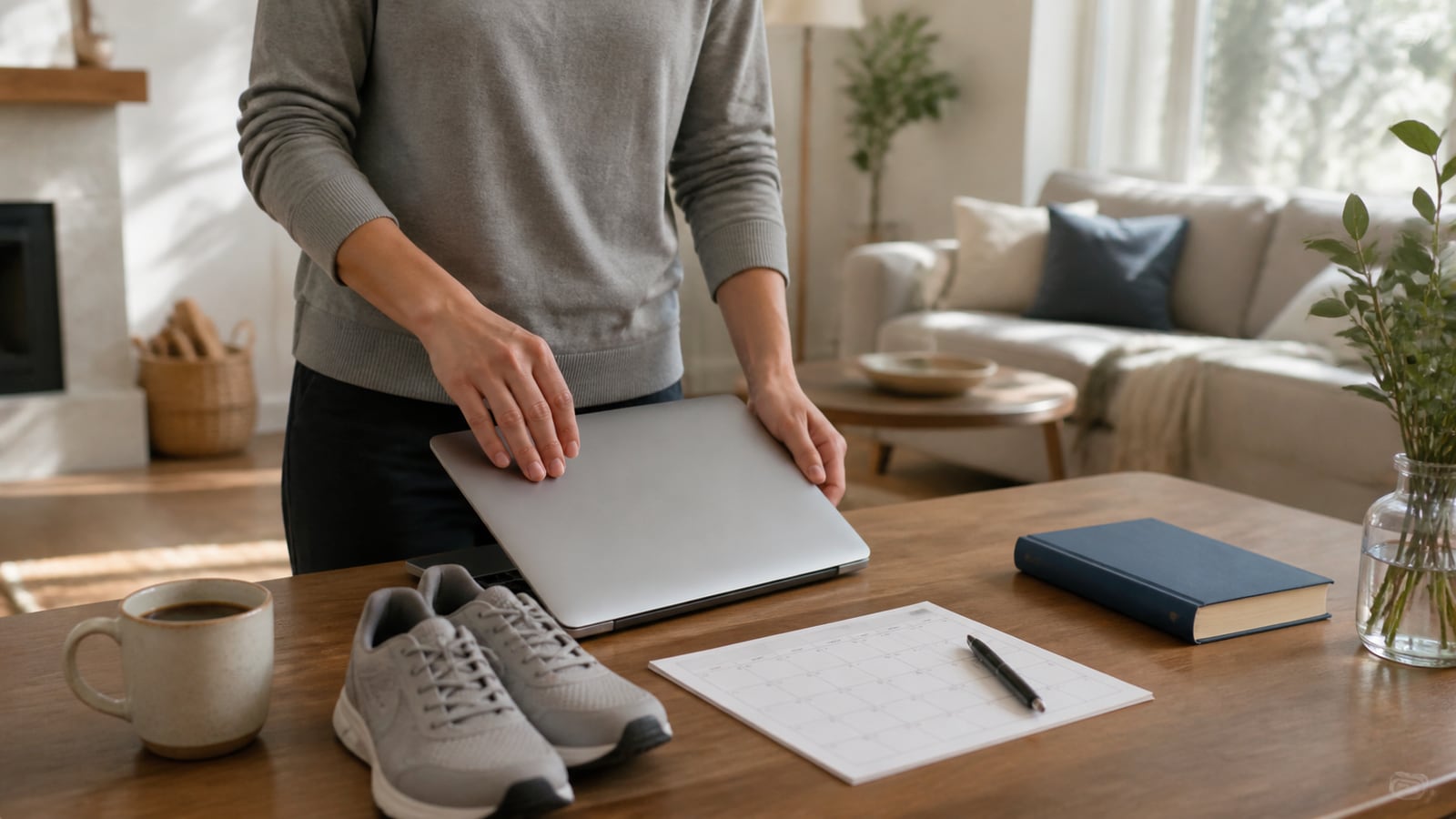 Person kombiniert ein vorhandenes Outfit passend zu einem formellen Dresscode