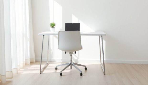 Erstelle einen sauberen, einfachen Arbeitsplatz